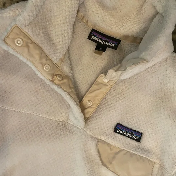 Patagonia Re-Tool Fleece S cream 3/4 - Picture 2 of 11